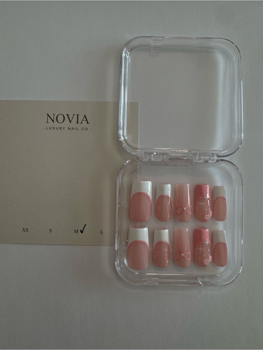 Pink French Press-On Nail Set